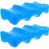 JECOMPRIS Borse Refrigeranti Riutilizzabili 650ml in PVC, 2 Pezzi Blu | Latte Materno e Uso All'aperto, Formato a Onda, 650ml, per Picnic e Contenitori Bevande