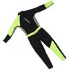SALALIS Muta da Sub Ispessita da 3 Mm, Muta da Sub a Maniche Lunghe, Design Caldo a Prova di Freddo per lo Snorkeling e il Nuoto, Colore Giallo Grigio (XL)