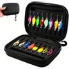 SKIKHN Esche Artificiali Spinning, 16 Pezzi Esche Da Pesca, Esche Per La Pesca Alla Trota, 2.5/3.5/5g Spoon Trout Area Per Trota, Luccio Spoon Kit per Trota, Persico