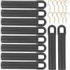 ibasenice 10 Set Portastecche da Biliardo Cue Hanger in Plastica e Metallo, Nero, con Viti a Gancio, Installazione Facile, Salvaspazio, per Stecche da Biliardo