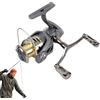 Generisch Mulinello rotante max resistenza frenata 50 kg, rapporto 5,2 1 | Mulinello da spinning per acqua salata e acqua dolce, pesce persico, trota, pesca a traino ghiacciato, pesca costiera
