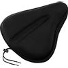 Generic Accessori Pad Cover per sella in gel Comfort Soft - Imbottitura ergonomica per un maggiore comfort di guida (nero, taglia unica)