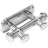Naroote Parabordo Incrociato Doppio in Acciaio Inox, da Bitta 14.5x6.1cm, | Resistente, lucentezza a specchio, design durevole, resistente alla corrosione, ideale per le barche
