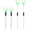 GZRXIOUS 4 Reggicanna Telescopici, Picchetti Pesca 30-50cm in Acciaio Inox, Testa U