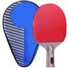 Drawup Racchetta da ping pong professionale a 7 stelle in carbonio ad alta densità certificata ITTF con custodia per gioco competitivo, 240 mm (manico corto)