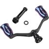 EffiFish Manico per mulinello da pesca in fibra di carbonio per Daiwa Fuego per Exceler per caldia per prorex canne da pesca 29 g, bilanciere leggero con manopole in EVA (nero)