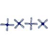 WSCONPKPJ Universale 2 Paia 2X3.5X4 4 Pezzi Pollici PC Eliche 3 Fori per Droni (Blu Trasparente)