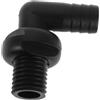 NUOBESTY Uscita di Poppa Imbarcazione 90° Raccordo Passascafo in Plastica ABS Nero 6,30x6,00x3,60cm per Sentina, Yacht e Fish Box