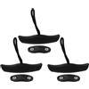 TOVINANNA 3 Pezzi Maniglia per Kayak in Plastico Nero Corda in Nylon Kit Maniglia Professionale per Barca Facile da Usare e Prestazioni Stabili per attività Outdoor