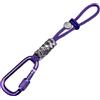 Nutup Moschettone in alluminio a forma di D, 21 cm con corda (viola)