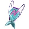 NESTINGHO Zaino Paillettes Scintillanti Grande Capacità Coulisse Facile da Aprire e Chiudere Coda di Fatina per Bambine per Sport e Nuoto