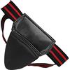 Eminchu Protezione Inguine Muay Thai, Affidabile Protezione in Pelle PU, Comodo Sospensorio per Arti Marziali Miste, Dimensione Media, 1 unità (BLACK)