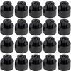 Zerodeko 20 Pezzi Tappo per Bottiglia Sportiva Funzione Push-Pull, Chiusura Ermetica in PE Nero, Resistente e Anti-Perdita per Bottiglie d'Acqua Domestiche