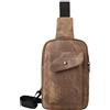 Generisch Borse a tracolla per viaggi, zaini da giorno, marrone - leather brown, Mass