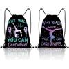 FOSDICK 2 Pezzi Sacca Sportiva Ragazza, Zaino Sacca con Coulisse, Panno Oxford Sacca Palestra, Multifunzionale sacca Bambina per Sport Vacanze Viaggi Danzante Spiaggia Fitness, Nero