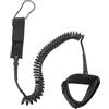 Toddmomy Guinzaglio per Tavola da Surf, Leash SUP Nero 7mm Spiralato in Nylon e Neoprene, Doppia Fibbia di Bloccaggio, per Paddle Board e Surfboard, per Surf e Kayak