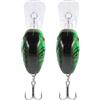 Amosfun Esca da Pesca Realistica 6, 5cm 7, 5g 2 Pezzi Verde ABS