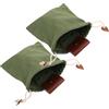 VILLCASE Canvas Belt Bag Foraging Pocket in Tela e Pu, Grande Capacità, Pieghevole, Facile da Pulire, con Cintura Regolabile, per Raccolta di Verdure e Conchiglie, per Raccolta e Foraging