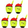 CWSDXM Galleggiante antiscivolo per pesca notturna, galleggiante scorrevole in EVA con luci a LED per acqua dolce salata, galleggianti da pesca galleggianti da 15 g-40 g senza batteria