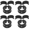 VILLCASE 8 Pezzi Anello Distanziale Manubrio Bici Nero in Silicone