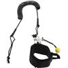 DIYEAH SUP Coil Leash Corda a Spirale per Longboard e Shortboard in TPU Nero, Assorbimento Urti, per Paddleboarding e Surfing, per Tutte Le età