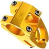 JECOMPRIS Attacco Manubrio Bici Regolabile in Alluminio 6061 Oro 9x4x3,18cm | Lega Lavorata CNC, Montaggio Semplice, per Bici da Strada, Track Bike e Uscite Urbane