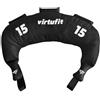 VirtuFit Bulgarian Bag 15 kg - Borsa fitness per allenamento con forza, cross training e allenamento funzionale, sacco da allenamento con più maniglie