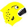 Cabilock Cuffia da Nuoto in Silicone Giallo a Forma di Pesce, Unisex, per, Comoda, Flessibile, per Piscina e Allenamento