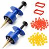 Generic Set di strumenti per la pesca della carpa, 2 clip con 92 elastici per esca, accessori per la pesca grossolana per vermi rossi e esche particelle, filo interdentale e uso di sartiame, blu