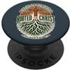Potential Funny design Radicato in Cristo Colossesi 2:7 Fede Cristiana Croce Albero PopSockets PopGrip Adesivo