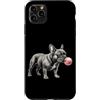 Vintage Frenchie Bubblegum Aesthetic Sty Custodia per iPhone 11 Pro Max Bulldog francese rosa Bubble Gum carino cane amante grafica