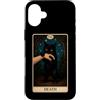 Death Tarot Card Black Cat Witchy Hallow Custodia per iPhone 16 Plus Tarocchi Gatto Nero Morte Gatto Strega Gothic Tarocchi Arte