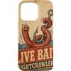 Random Galaxy Custodia per iPhone 15 Pro Max Esca dal vivo Nightcrawlers Fresh e Wiggly Fishing Humor