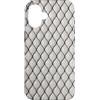 The Print Edit Custodia per iPhone 16 Porcellana a rete nera - Goth Gothic Skin Bianca