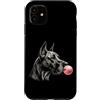 Vintage Great Dane Bubblegum Aesthetic S Custodia per iPhone 11 Great Dane Pink Bubble Gum, simpatica grafica per amanti dei cani, da donna