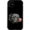 Vintage Bulldog Bubblegum Aesthetic Styl Custodia per iPhone 11 Bulldog rosa Bubble Gum carino bulldog amante dei cani grafica donna