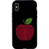 Cute Red Apple Polka Dot Designs Custodia per iPhone X/XS Insegnante di scuola Polka Dot Apple