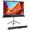 Pyle Telo Proiettore 152 cm con Treppiede, Proiettore HD 16:9, Superficie Opaca per Uso Interno ed Esterno, Perfetto per Casa, Ufficio e Presentazioni