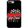 Funny Car Racing Gifts Racing Fans Car E Custodia per iPhone 7 Plus/8 Plus Mama Pit Crew - Bandiera a scacchi per appassionati di auto da corsa