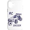 Funny RC Car Gifts for Men and Women Custodia per iPhone 16 Plus RC Auto Calcio Telecomando Racing RC Calcio