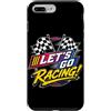 Funny Car Racing Gifts Racing Fans Car E Custodia per iPhone 7 Plus/8 Plus Let's Go Racing Bandiera a scacchi Motorsport Auto Racing Fan