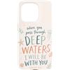 Faith Based Bible Verse Apparel Custodia per iPhone 15 Pro Versetto della Bibbia Cristiana Acque profonde Isaia 43:2