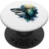 Wild Ocean Prints Apex Predator Ocean Life Acquerello Splash Art PopSockets PopGrip Adesivo