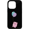 Pig piglet sow grunt animal creature nat Custodia per iPhone 13 Pro Piggy Mosche con Palloncini