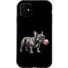 Vintage Frenchie Bubblegum Aesthetic Sty Custodia per iPhone 11 Bulldog francese rosa Bubble Gum carino cane amante grafica
