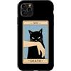 Death Tarot Card Black Cat Witchy Hallow Custodia per iPhone 11 Pro Max Tarocchi Gatto Nero Morte Strega Gatto