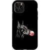 Vintage Doberman Bubblegum Aesthetic Sty Custodia per iPhone 11 Pro Gomma da masticare rosa Doberman, simpatica grafica per amanti dei cani