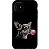 Vintage Chihuahua Bubblegum Aesthetic St Custodia per iPhone 11 Gomma da masticare rosa Chihuahua, simpatica grafica per amanti dei cani