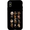 Cat Lover Art Co Custodia per iPhone X/XS Musicista Gatti Music Band Kitty Grid Cat Amante Regali