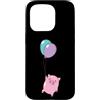 Pig piglet sow grunt animal creature nat Custodia per iPhone 15 Pro Piggy Mosche con Palloncini